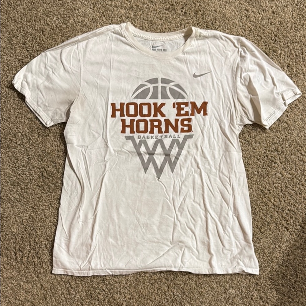 Nike White and Orange Game Day T-Shirt